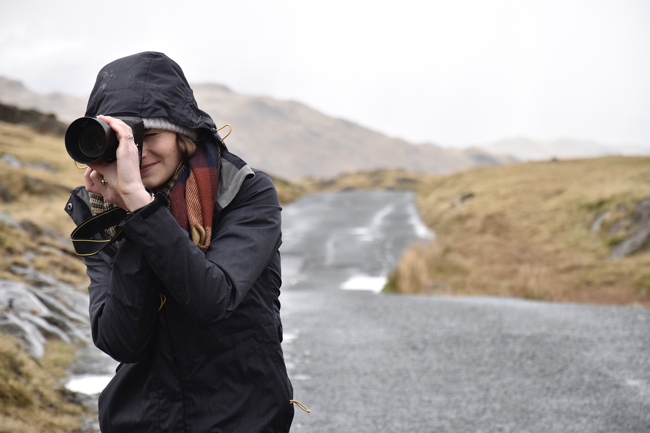 woman with a camera